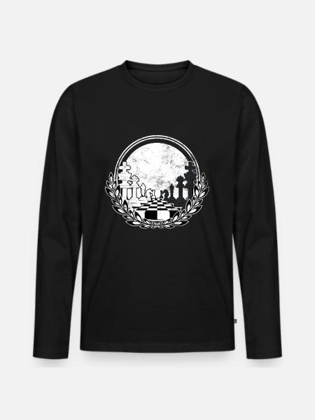 chess - Men's Premium Organic Long Sleeve Shirt - black