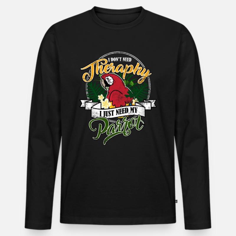 parrot budgie gift - Men's Premium Organic Long Sleeve Shirt - black