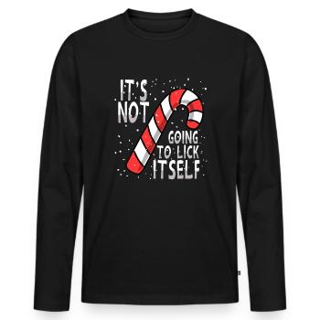 gift christmas messed up sexually appropriate - Men's Premium Organic Long Sleeve Shirt - black - Front - Nico (187cm)