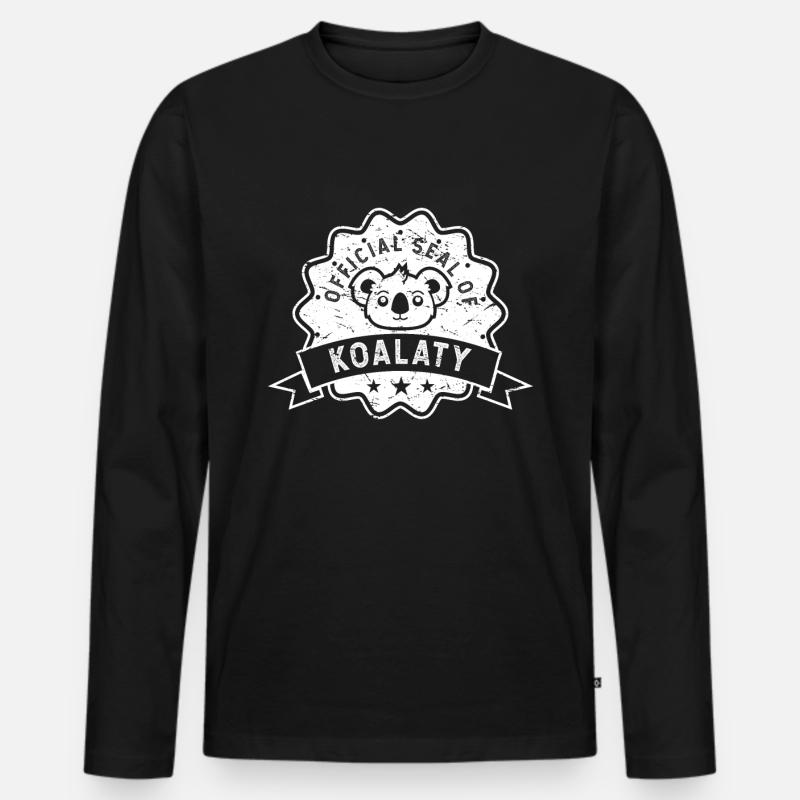 koala - Männer Premium Bio Langarmshirt - Schwarz