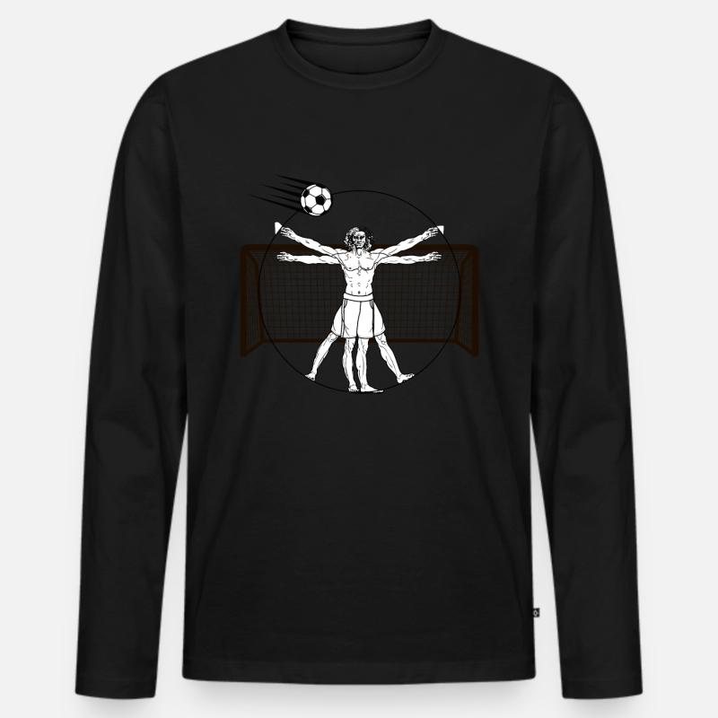 Fussball Torwart Mannschaft - Männer Premium Bio Langarmshirt - Schwarz