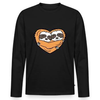 heart failure - Men's Premium Organic Long Sleeve Shirt - black - Front - Nico (187cm)