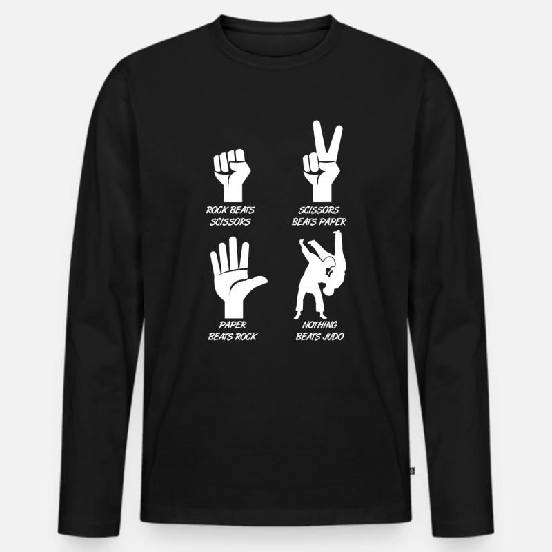 Judo - Männer Premium Bio Langarmshirt - Schwarz
