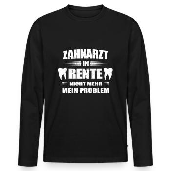 Zahnarzt Geschenk Zahnmedizin Zahnfee Zähne Beruf - Männer Premium Bio Langarmshirt - Schwarz - Vorne - Nico (187cm)