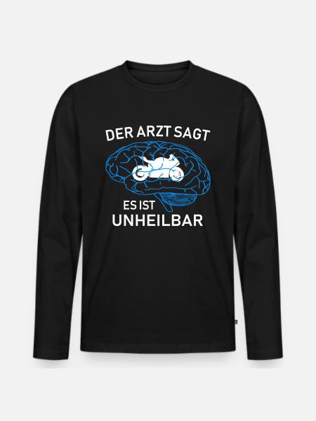 Motorrad der Arzt sagt es ist unheilbar - Männer Premium Bio Langarmshirt - Schwarz