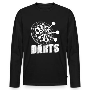 Fléchettes Fléchettes Fléchettes Cadeau Fléchettes - T-shirt manches longues Premium bio Homme - noir - Devant - Nico (187cm)