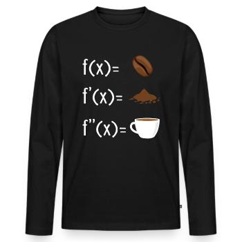 Kaffee Mathe - Formel der Kaffeebohne - Männer Premium Bio Langarmshirt - Schwarz - Vorne - Nico (187cm)
