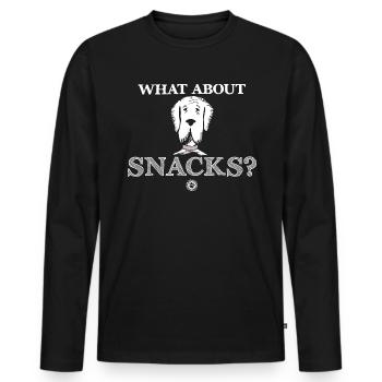 Wie wär es mit ein paar Leckerli Hundesprüche Hund - Männer Premium Bio Langarmshirt - Schwarz - Vorne - Nico (187cm)