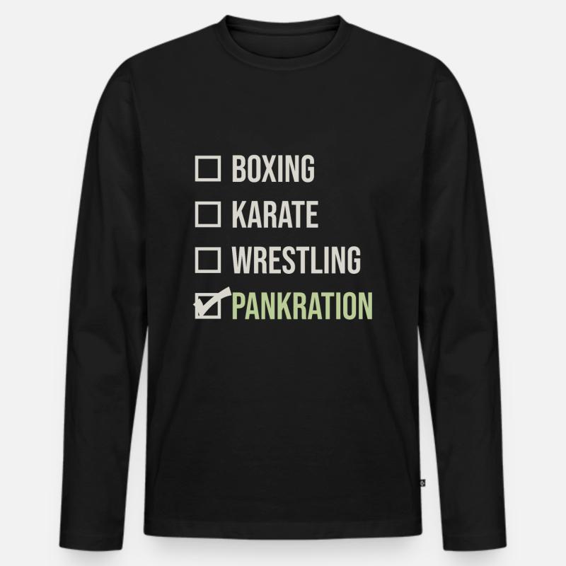 wähle Pankration - Männer Premium Bio Langarmshirt - Schwarz