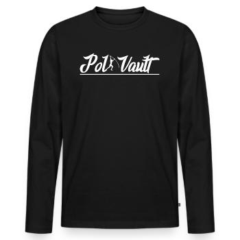 Saut À La Perche Athlète Sportif - T-shirt manches longues Premium bio Homme - noir - Devant - Nico (187cm)