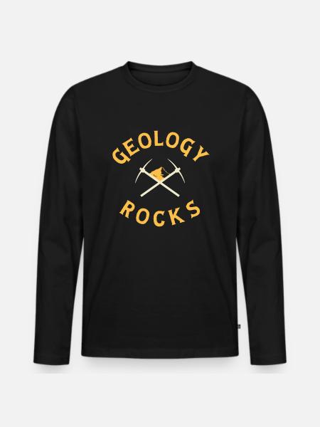 Geology - Men's Premium Organic Long Sleeve Shirt - black