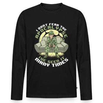 Gamer Gaming Jeux vidéo Jeux vidéo - T-shirt manches longues Premium bio Homme - noir - Devant - Nico (187cm)