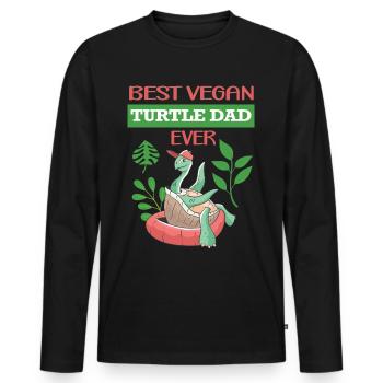 Schildkröten - Männer Premium Bio Langarmshirt - Schwarz - Vorne - Nico (187cm)