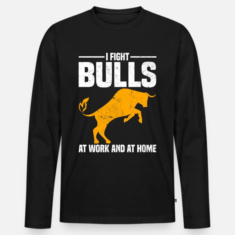 Cowboy - Männer Premium Bio Langarmshirt - Schwarz