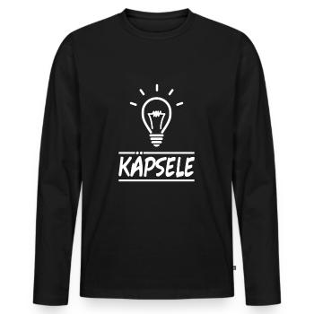 Käpsele Souabe Souabes - T-shirt manches longues Premium bio Homme - noir - Devant - Nico (187cm)