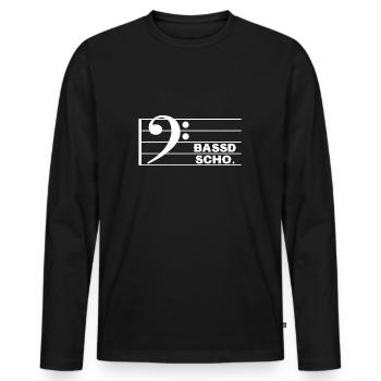 Bassd Scho bayerisch Bassist Bass - Männer Premium Bio Langarmshirt - Schwarz - Vorne - Nico (187cm)