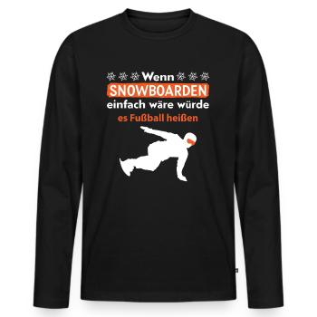 Snowboarder Snowboarden Snowboard - Männer Premium Bio Langarmshirt - Schwarz - Vorne - Nico (187cm)