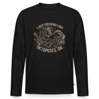 Octopus Squid Octopus Octopus - Men's Premium Organic Long Sleeve Shirt - black - Front - Nico (187cm)