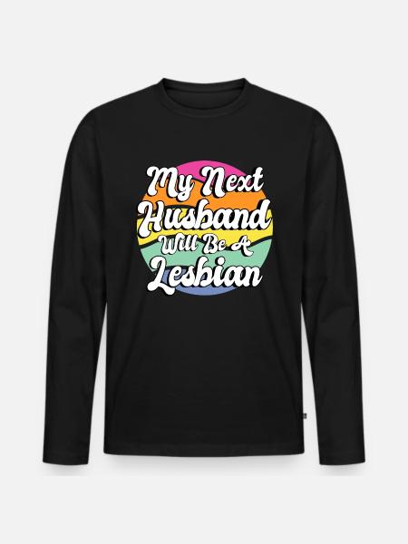Mon prochain mari sera lesbienne - T-shirt manches longues Premium bio Homme - noir