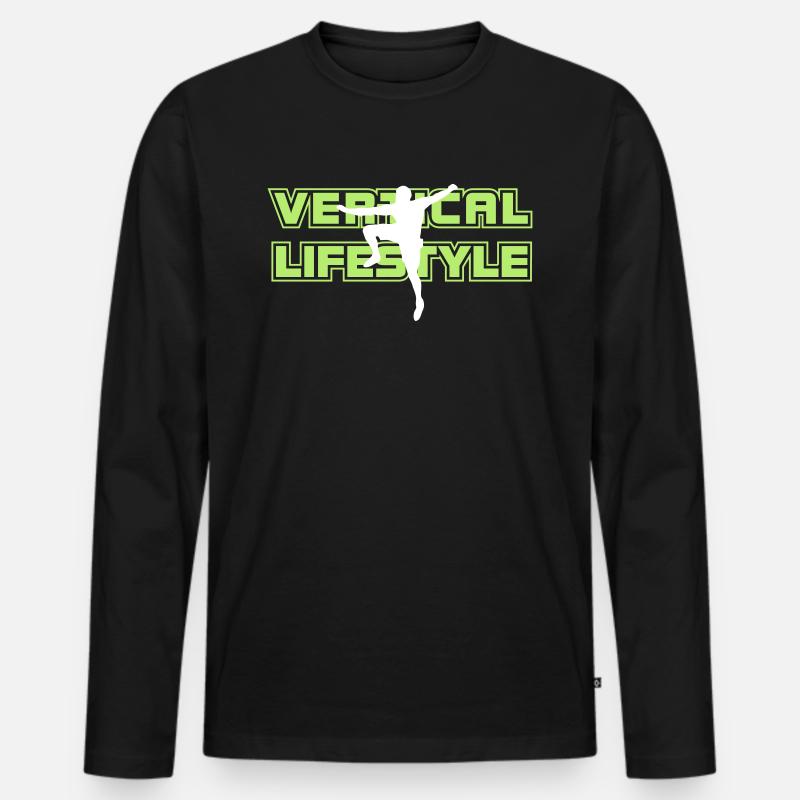 vertical lifestyle 2 - Männer Premium Bio Langarmshirt - Schwarz