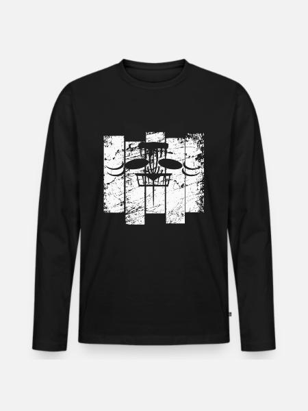 Disc Golf Discgolf Frisbee Geschenk Gift - Männer Premium Bio Langarmshirt - Schwarz