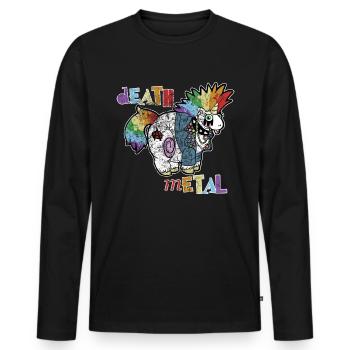 Death Metal Einhorn Musik Metal Head Rocker Heavy - Männer Premium Bio Langarmshirt - Schwarz - Vorne - Nico (187cm)