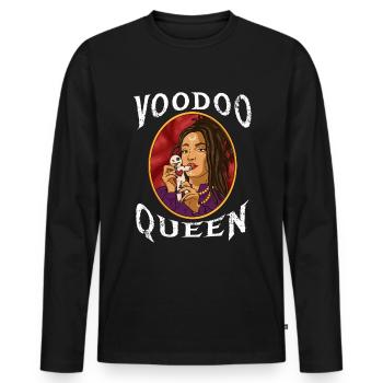 Voodoo Queen Voodoo Geschenk - Männer Premium Bio Langarmshirt - Schwarz - Vorne - Nico (187cm)