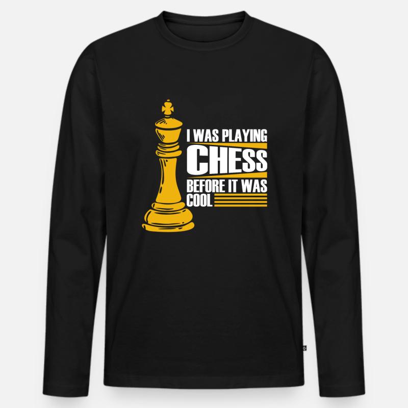 Schach Schachfigur - Männer Premium Bio Langarmshirt - Schwarz