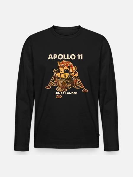 Apollo Lunar Module - Men's Premium Organic Long Sleeve Shirt - black