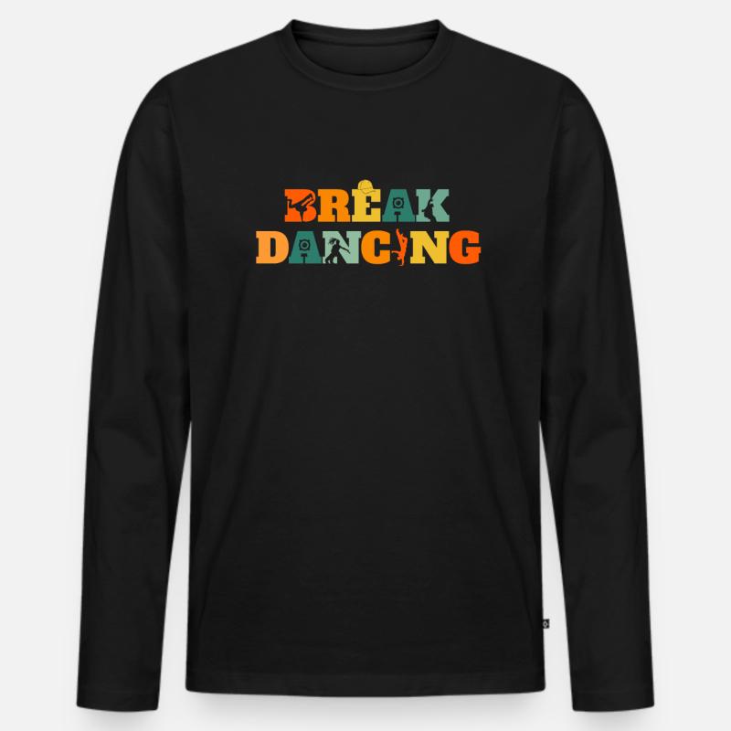 Breakdance Breakdancer Breakdancing - Männer Premium Bio Langarmshirt - Schwarz