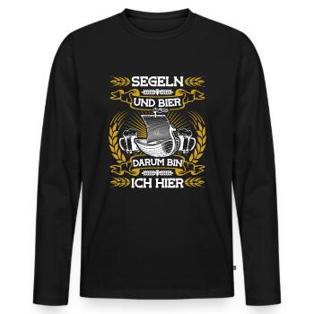 Seglen Segelboot Segler - Männer Premium Bio Langarmshirt - Schwarz - Vorne - Nico (187cm)
