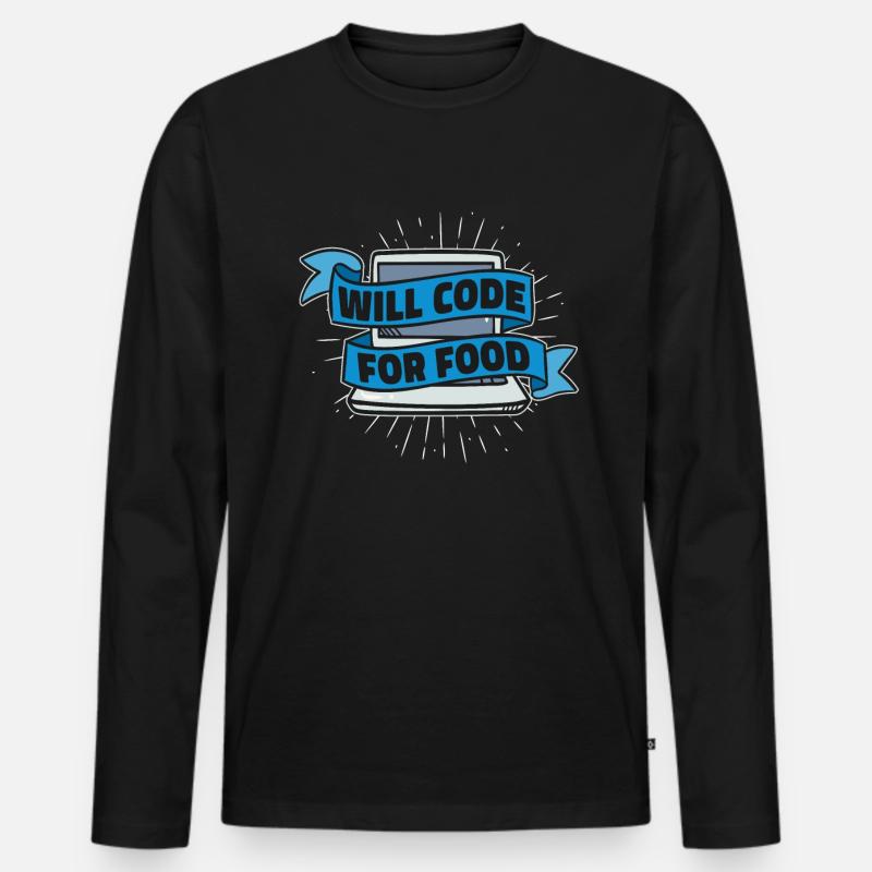 Programmierer Coder Software Entwickler - Männer Premium Bio Langarmshirt - Schwarz