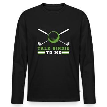 Golf Golfer Golfer Golfer Golf Course - Men's Premium Organic Long Sleeve Shirt - black - Front - Nico (187cm)