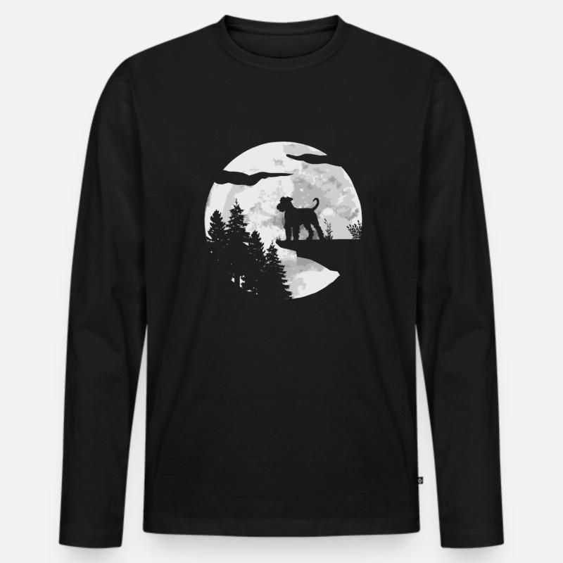 Airedale Terrier Hund - Männer Premium Bio Langarmshirt - Schwarz