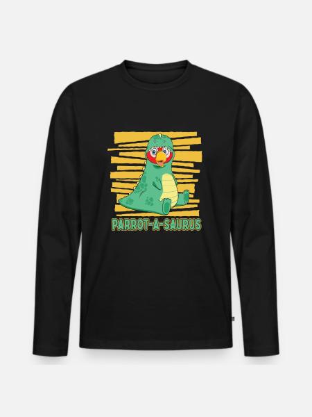 Parrot - Men's Premium Organic Long Sleeve Shirt - black