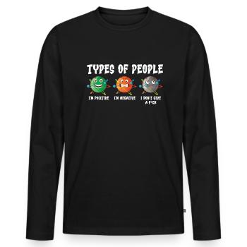 Physik Physiker - Männer Premium Bio Langarmshirt - Schwarz - Vorne - Nico (187cm)