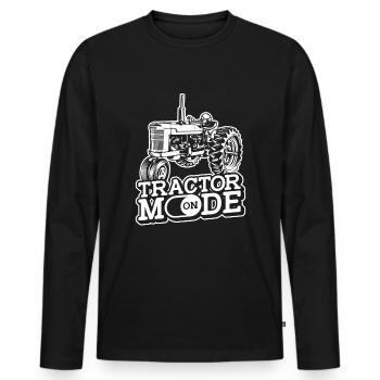 Trekker Tracteur Tracteur Agriculteur Agriculteur - T-shirt manches longues Premium bio Homme - noir - Devant - Nico (187cm)