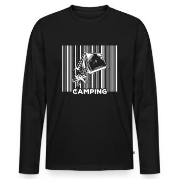 Camping Camping Campsite Camping - T-shirt manches longues Premium bio Homme - noir - Devant - Nico (187cm)