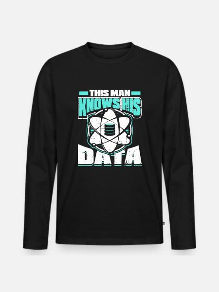 Big Data Science Engineer Scientist Analytiker - Ekologisk långärmad premium-T-shirt herr - svart