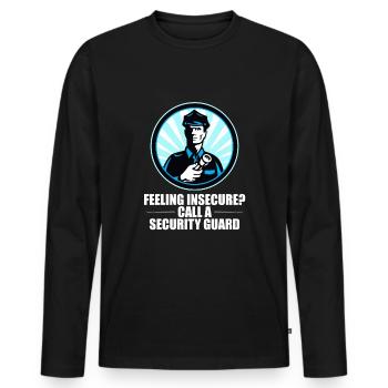 Service de sécurité des agents de sécurité - T-shirt manches longues Premium bio Homme - noir - Devant - Nico (187cm)