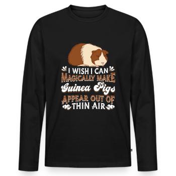 Guinea pig Guinea pig - Men's Premium Organic Long Sleeve Shirt - black - Front - Nico (187cm)