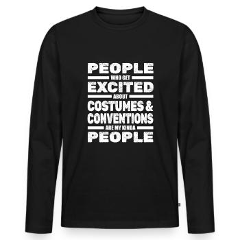 Cosplay - Men's Premium Organic Long Sleeve Shirt - black - Front - Nico (187cm)