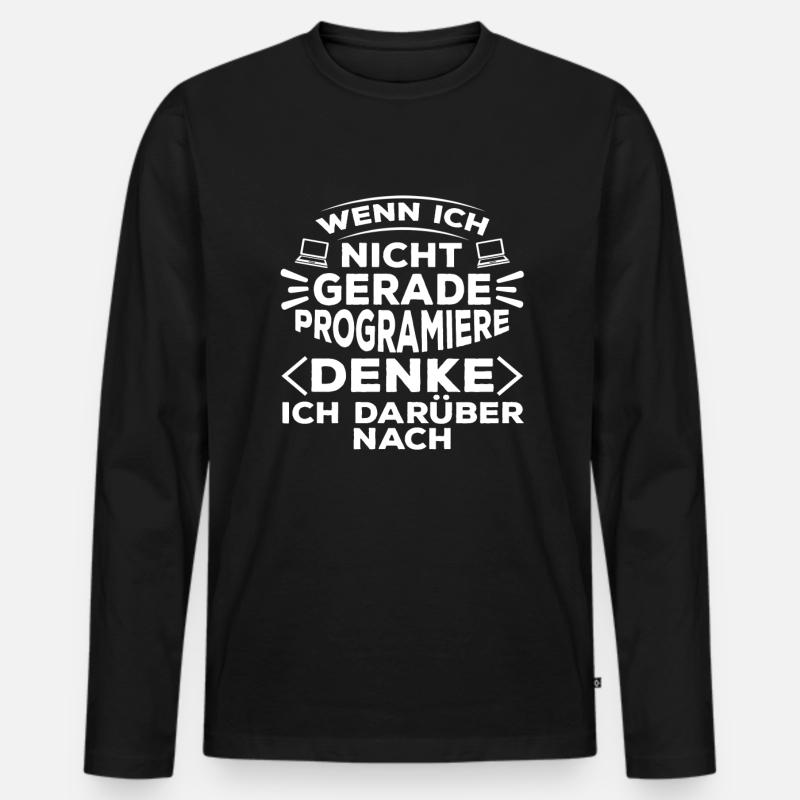 Programmierer Coder Software Entwickler - Männer Premium Bio Langarmshirt - Schwarz