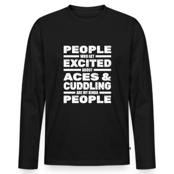 Volleyball Beach Volleyball - Men's Premium Organic Long Sleeve Shirt - black - Front - Nico (187cm)