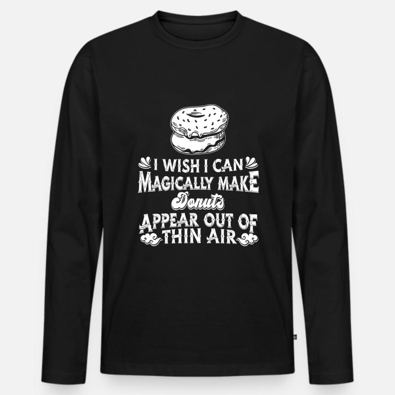Donut Doughnut - Männer Premium Bio Langarmshirt - Schwarz