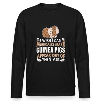 Guinea pig Guinea pig - Men's Premium Organic Long Sleeve Shirt - black - Front - Nico (187cm)