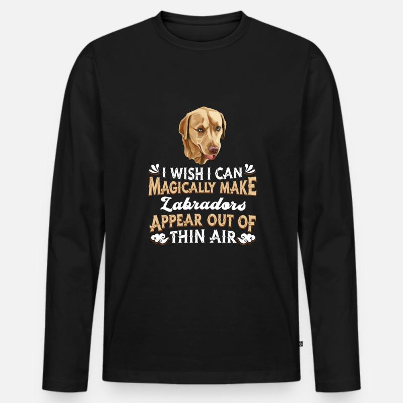 Labrador Hund - Männer Premium Bio Langarmshirt - Schwarz