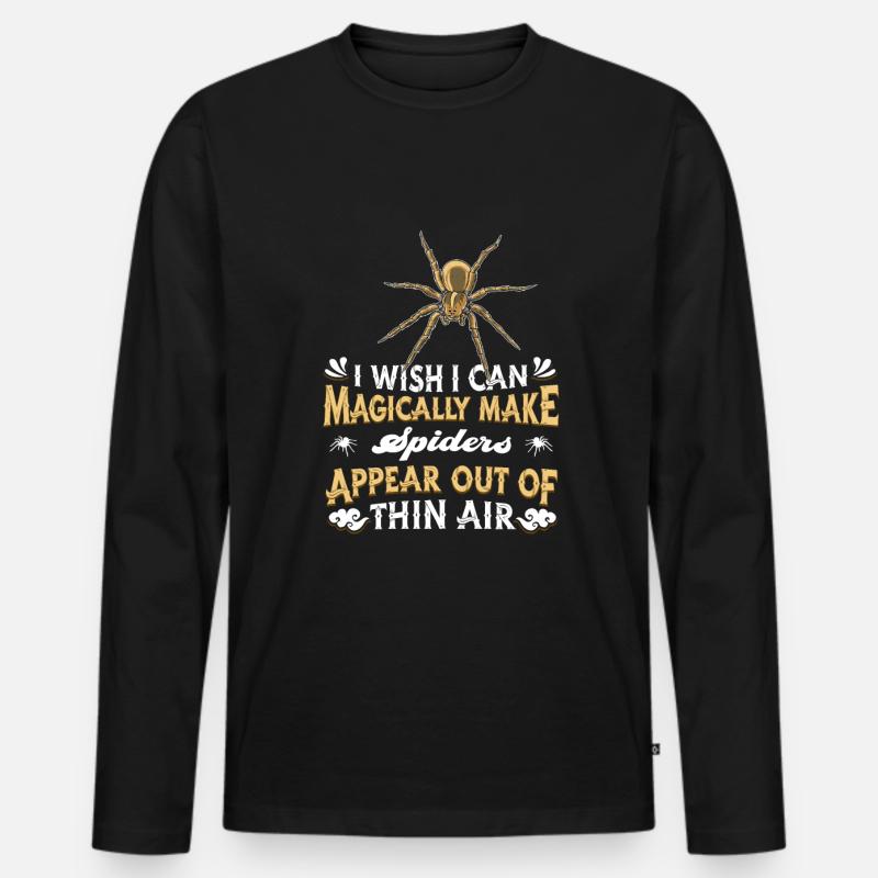 Spinne Haustier - Männer Premium Bio Langarmshirt - Schwarz