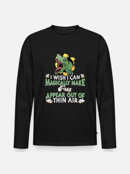 T-Rex Tyrannosaurus Rex - T-shirt manches longues Premium bio Homme - noir