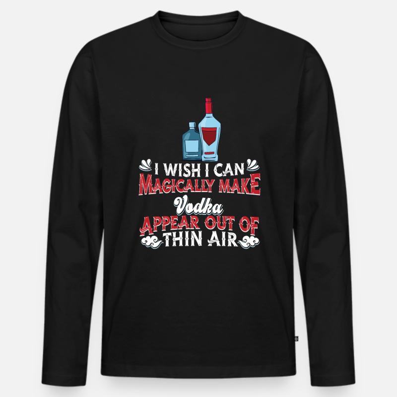 Vodka Wodka - Männer Premium Bio Langarmshirt - Schwarz